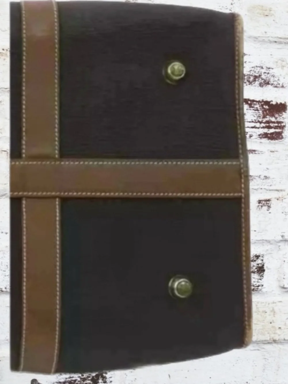 Dunhill Boston Bag Brown and Black with Leather Trim